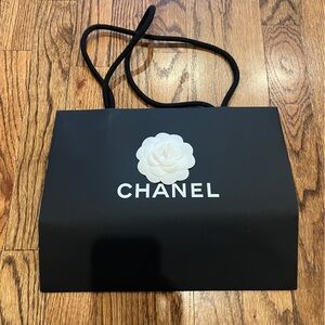 Chanel shopping bag and camellia